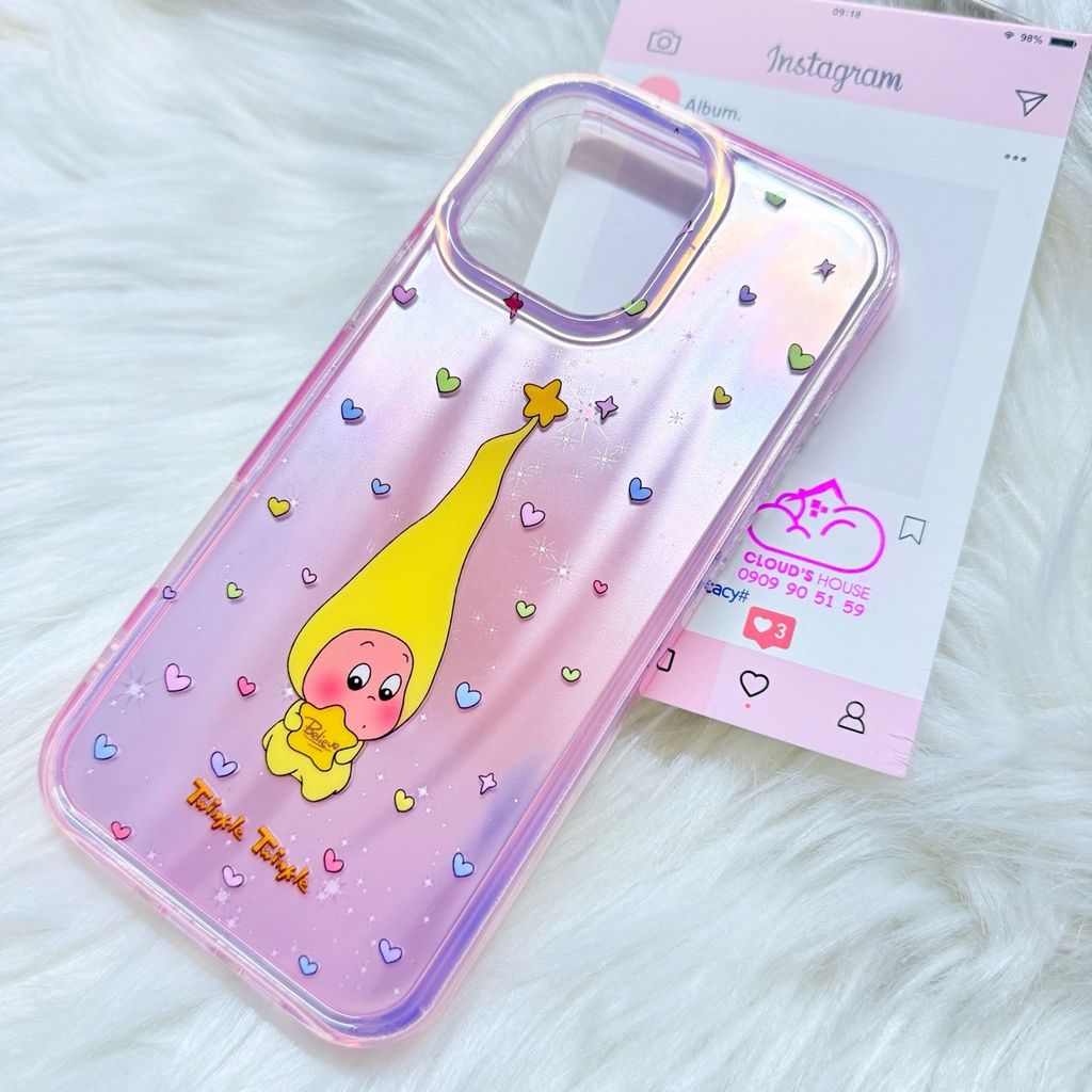 Case Ốp điện thoại iPhone Twinkle Twinkle Hologram Bling Bling iPhone 13/14/15/16/17Pro/Promax