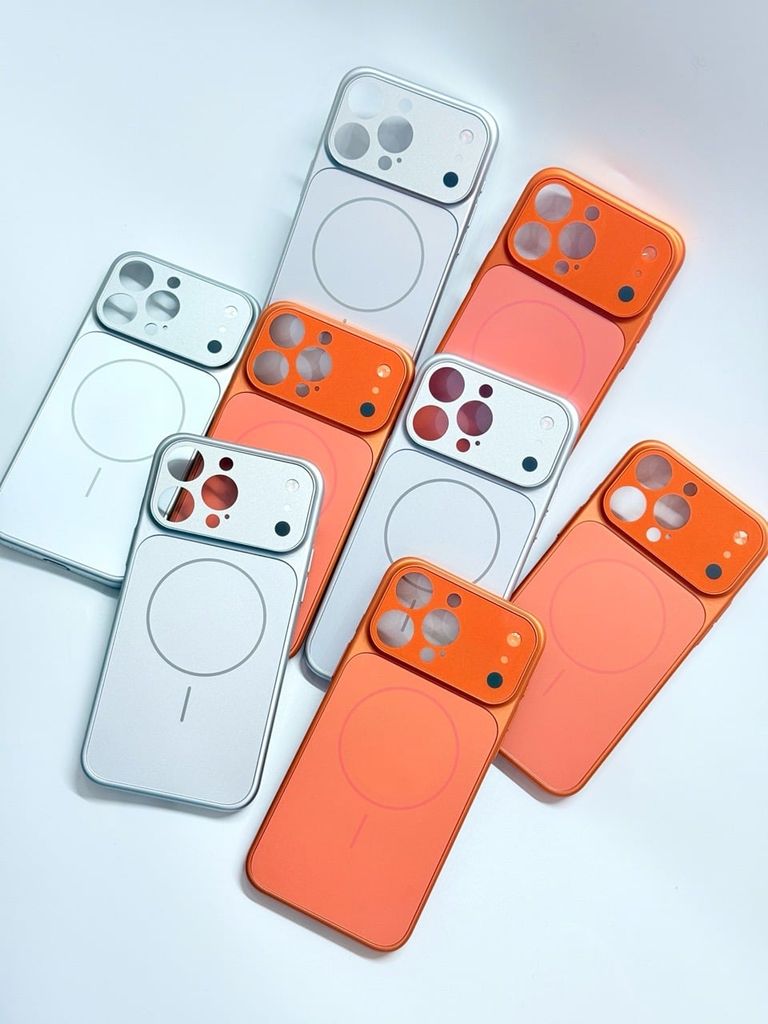 Case Ốp Điện thoại iPhone Nhám Màu Bạc Basic Bảo Vệ Camera Magsafe Basic iPhone 17/16/15Pro/Promax