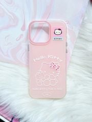 Case Ốp điện thoại iPhone Hello Kitty Hồng Pastel ánh nhũ Kute iPhone 13/14/15/16/17/Pro/Promax (Kitten)