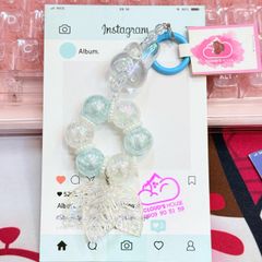 Dây đeo điện thoại vòng kèm lá và thỏ