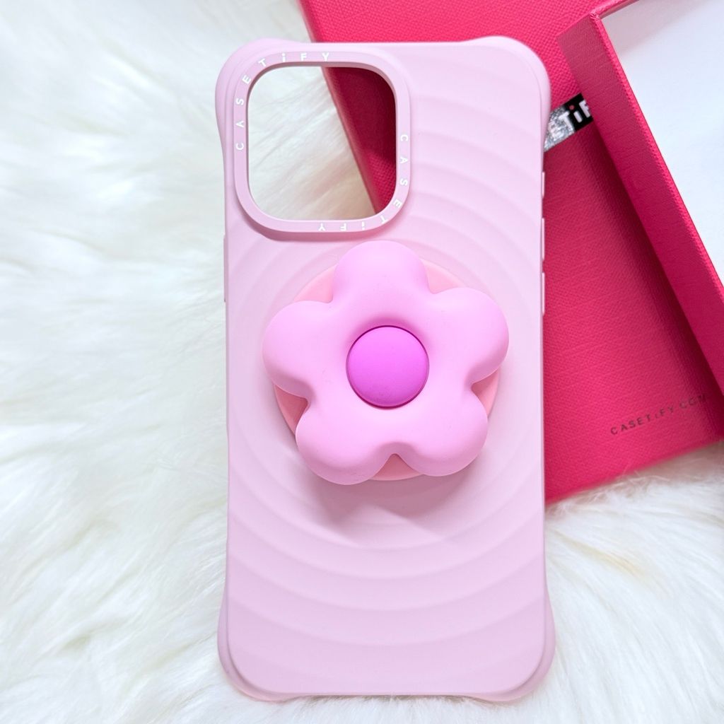Case Ốp Điện thoại iPhone Casetify Ripple Case Màu Hồng - Primrose Pink Magsafe Basic iPhone 17/16/15Pro/Promax