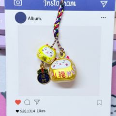 Móc Điện Thoại Mèo Lớn Mèo Nhỏ Móc Túi Phụ Kiện Đẹp nhiều màu (ánh hologram)