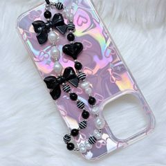 Case Ốp điện thoại iPhone Tim Hồng Ánh Bạc Hồng Hologram iPhone 12/13/14/15/16/Pro/Promax
