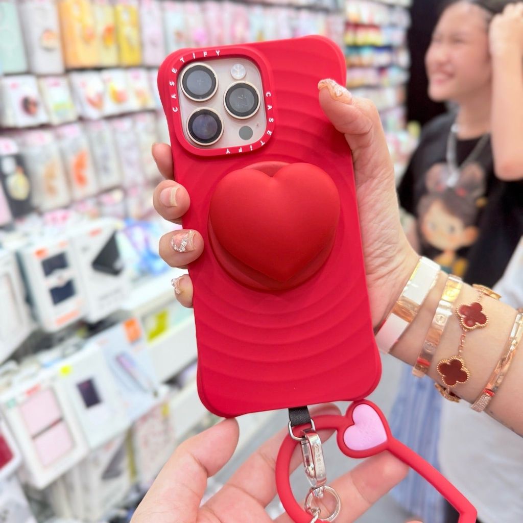 Case Ốp Điện thoại iPhone Casetify Ripple Case Đỏ Magsafe Basic iPhone 17/16/15Pro/Promax