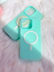 Case Ốp điện thoại iPhone Magsafe Trơn 2 Lớp Basic màu Xanh Pastel iPhone 13/14/15/16/Pro/Promax