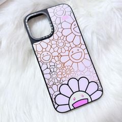 Case Ốp Điện thoại iPhone Hoa Cười Nền Hồng x Murakami Flower Mirror CaseTify iPhone 17/16/Promax