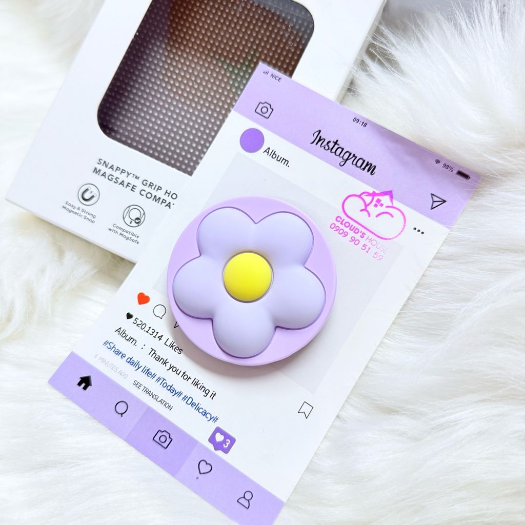 POPSOCKET Magsafe Nam Châm Hít CaseTify BÔNG HOA đê Chữ C