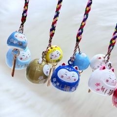 Móc Điện Thoại Mèo Lớn Mèo Nhỏ Móc Túi Phụ Kiện Đẹp nhiều màu (ánh hologram)