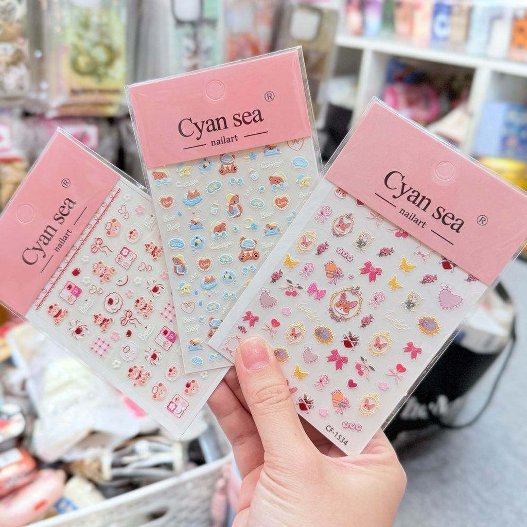 Sticker 5D Nổi Mini Nails/ Điện Thoại