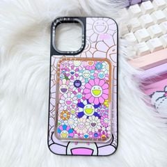 Case Ốp Điện thoại iPhone Hoa Cười Nền Hồng x Murakami Flower Mirror CaseTify iPhone 17/16/Promax