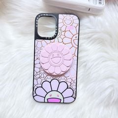 Case Ốp Điện thoại iPhone Hoa Cười Nền Hồng x Murakami Flower Mirror CaseTify iPhone 17/16/Promax