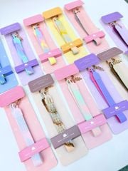 DÂY BI CHARM DẸP 2 MẶT 2 MÀU Silicone CHỐNG BẨN kèm charm