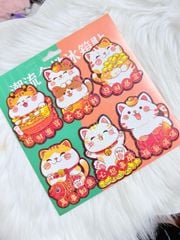 Magnet Trang Trí Tủ Lạnh Ông Thần Tài - Lân - Mèo- Tết ( 3 Mẫu)