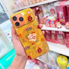 Case Ốp điện thoại iPhone Mèo May Mắn & Túi Tiền Money Tài lộc Ánh Xà Cừ Magsafe Vàng iPhone 13/14/15/16/17Pro/Promax