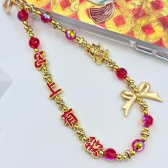 Dây Đeo Điện Thoại Ngắn Charm Đá Tài Lộc Tết 2026