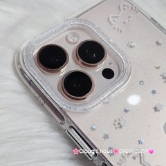 Case Ốp điện thoại iPhone Bling Bling Meomeo bé Mèo kute viền camera lấp la lấp lánh iPhone 13/14/15/16/17Pro/Promax