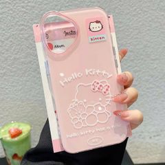 Case Ốp điện thoại iPhone Hello Kitty Hồng Pastel ánh nhũ Kute iPhone 13/14/15/16/Pro/Promax (Kitten)