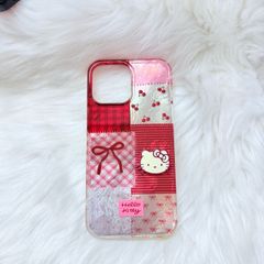 Case Ốp điện thoại iPhone Hello Kitty Hologram Bling Bling Icon nổi iPhone 13/14/15/16/17/Pro/Promax