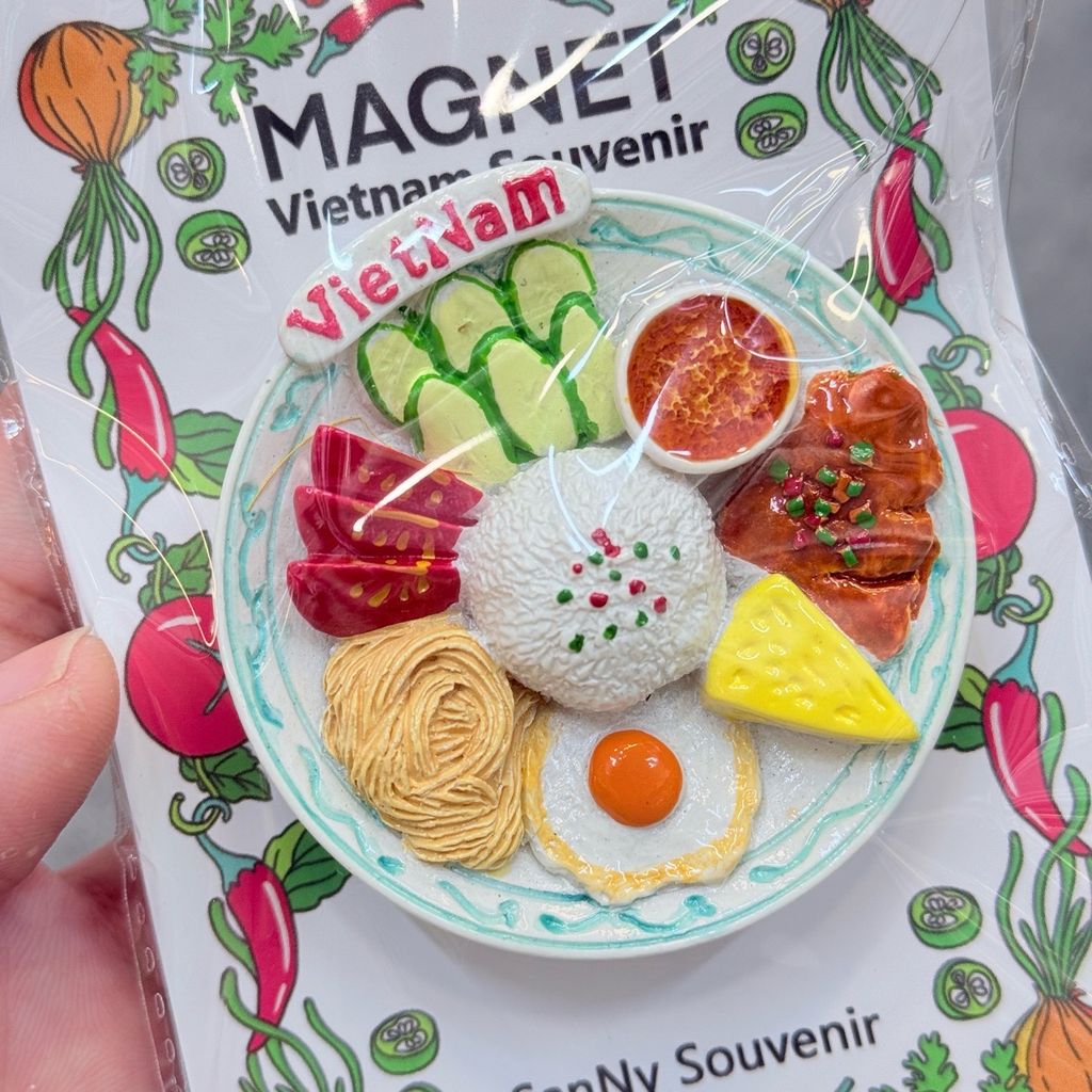 Nam Châm Gỗ 3D Trang Trí Tủ Lạnh Fridge Magnet - Món Ăn- Quà lưu niệm