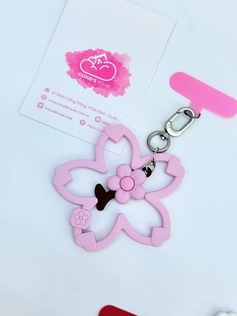 DÂY CHARM HOA Silicone R.E.P CaseTify CHỐNG BẨN kèm charm nhiều màu sắc