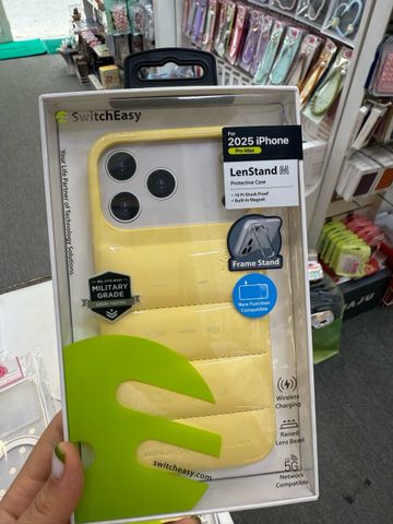 Case Ốp điện thoại iPhone Ốp Nổi iPhone 16/17/Pro/Promax - MÀU VÀNG KEM