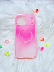 Case Ốp điện thoại iPhone Ombre Hồng Trắng Có Nút Control Magsafe iPhone 13/14/15/16/17Pro/Promax