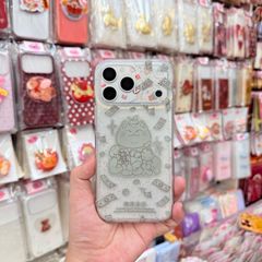 Case Ốp điện thoại iPhone Mèo May Mắn, Tài Lộc Trong Kim Tuyến Bạc iPhone 12/13/14/15/16/17Pro/Promax - TẾT