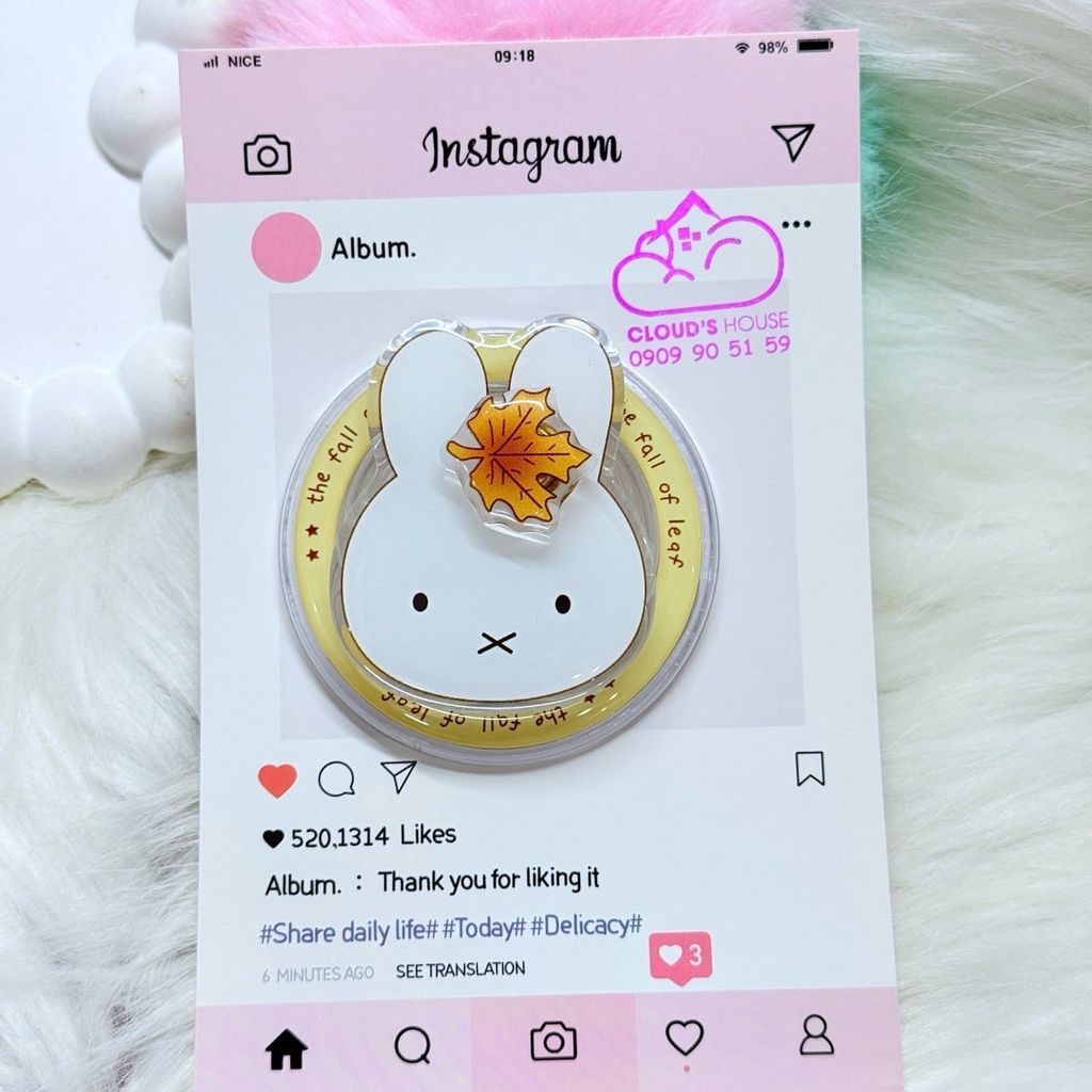 POPSOCKET Magsafe Nam Châm Hít Mẫu Miffy Rabbit - Thỏ