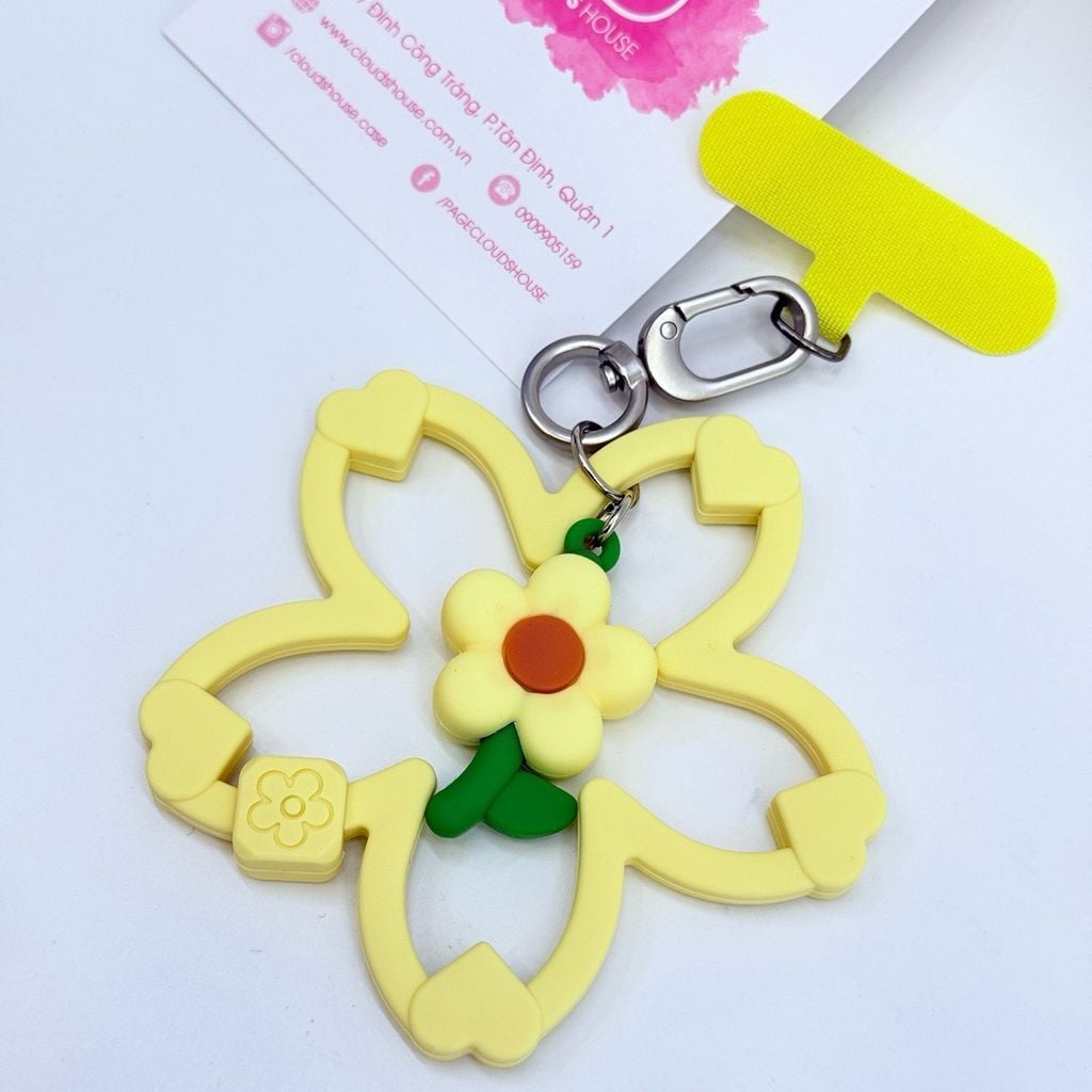DÂY CHARM HOA Silicone R.E.P CaseTify CHỐNG BẨN kèm charm nhiều màu sắc