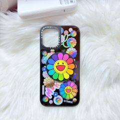 Case Ốp Điện thoại iPhone Hoa Cười & Sticker Nhiều Màu x Murakami Flower Mirror CaseTify iPhone 17/16/Promax