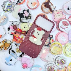 Case Ốp điện thoại iPhone Màu Đỏ Nâu Chấm Bi Poli Corner Magsafe Basic iPhone 17/16/15/14/13/12/Pro/Promax
