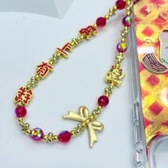 Dây Đeo Điện Thoại Ngắn Charm Đá Tài Lộc Tết 2026