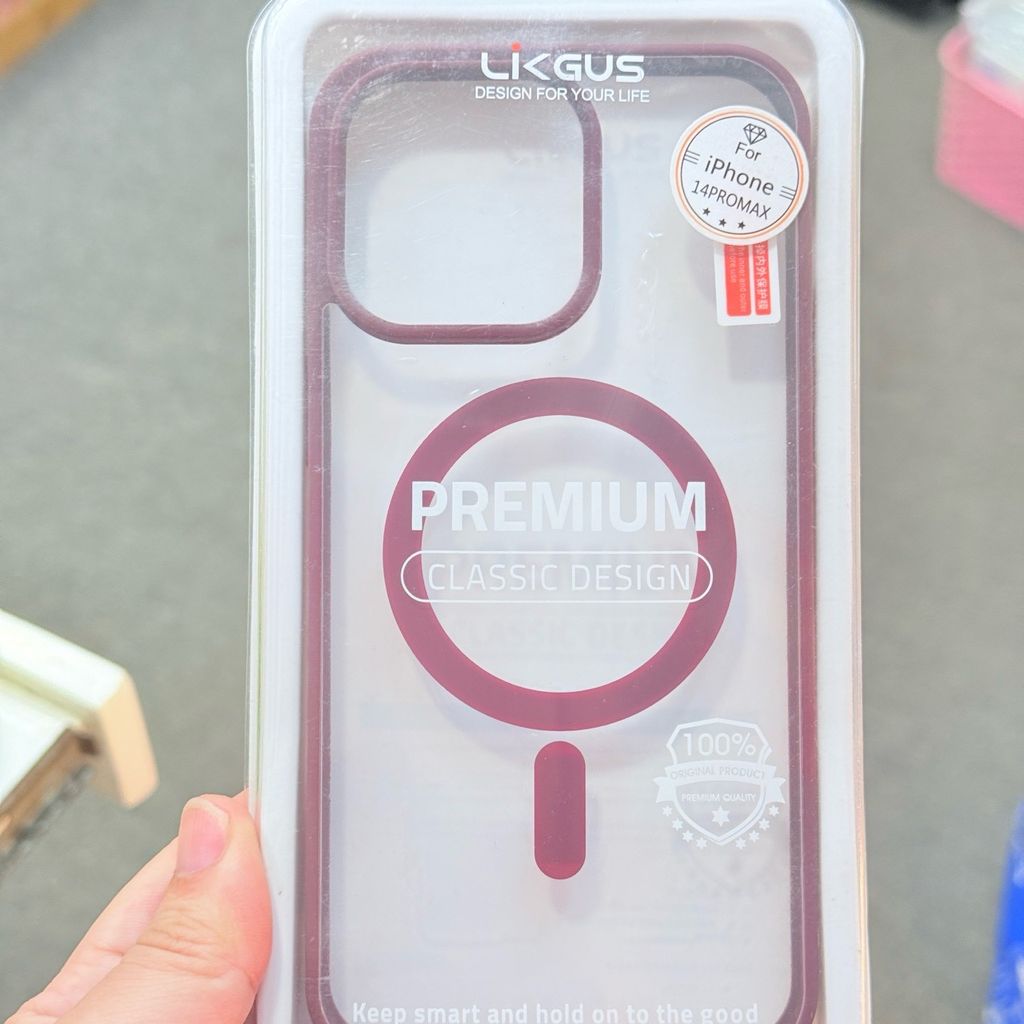 Case Ốp điện thoại iPhone Trong Likgus Magsafe Viền Màu Nhám Lưng Trong Không Vàng 16/Plus/Pro/Promax - PREMIUM Classic Design