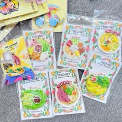 Nam Châm Gỗ 3D Trang Trí Tủ Lạnh Fridge Magnet - Món Ăn- Quà lưu niệm