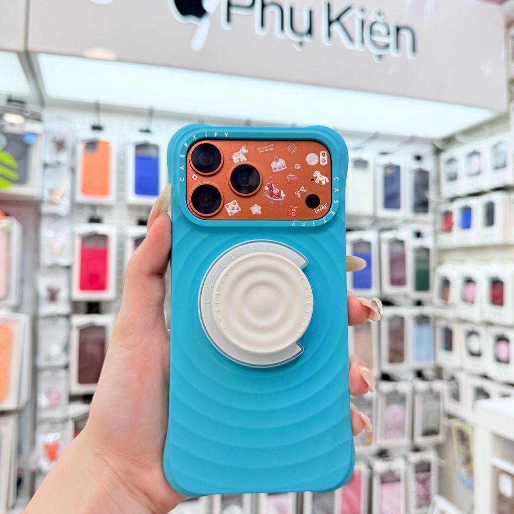 Case Ốp Điện thoại iPhone Casetify Ripple Case - Xanh Mint Blue Magsafe Basic iPhone 17/16/15Pro/Promax