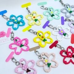 DÂY CHARM HOA Silicone R.E.P CaseTify CHỐNG BẨN kèm charm nhiều màu sắc