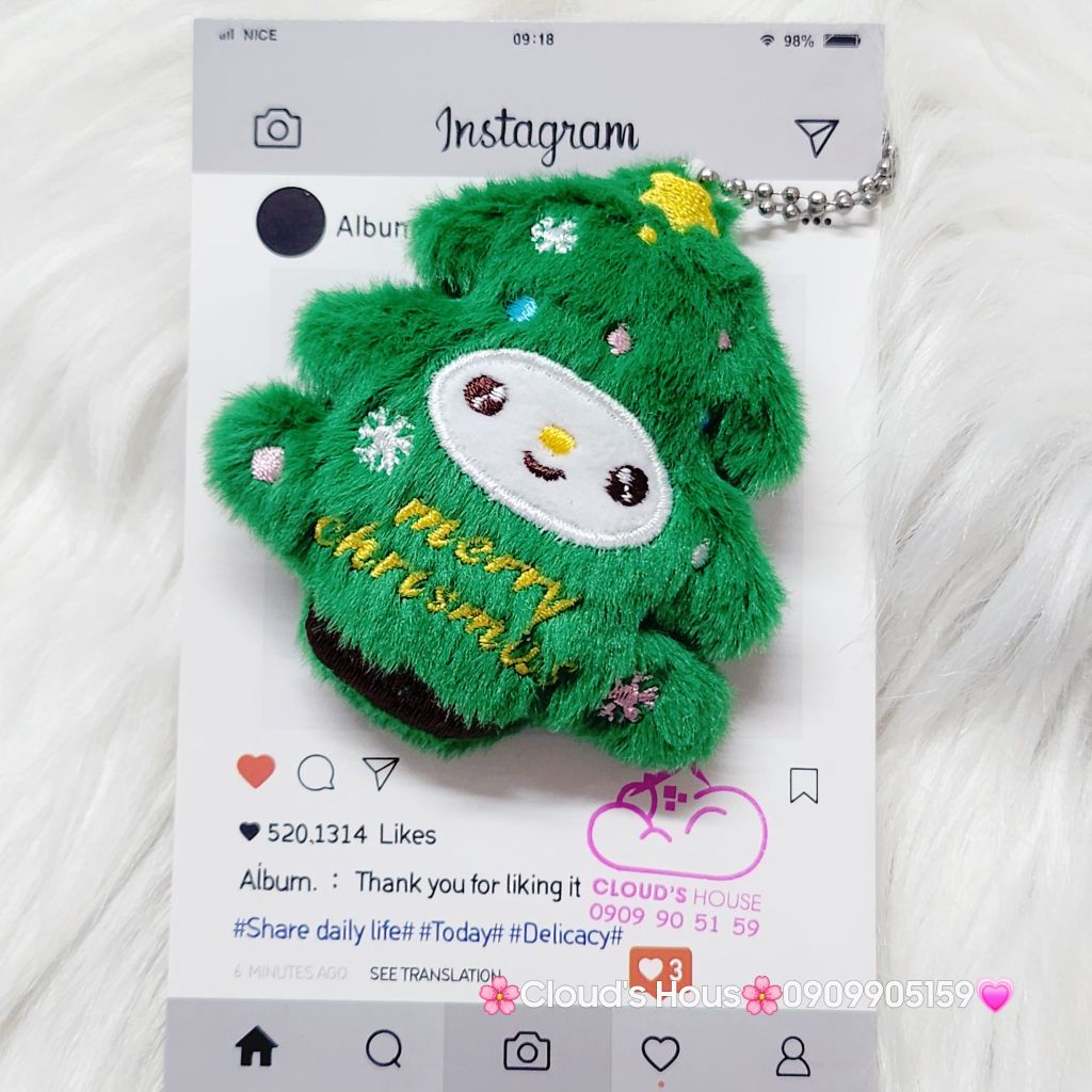 Móc Khóa Gấu Bông Giáng Sinh