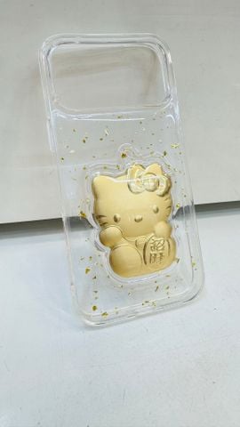 Case Ốp điện thoại iPhone Trong Dẻo Hello Kitty Vàng iPhone 13/14/15/16/17 Pro/Promax TẾT
