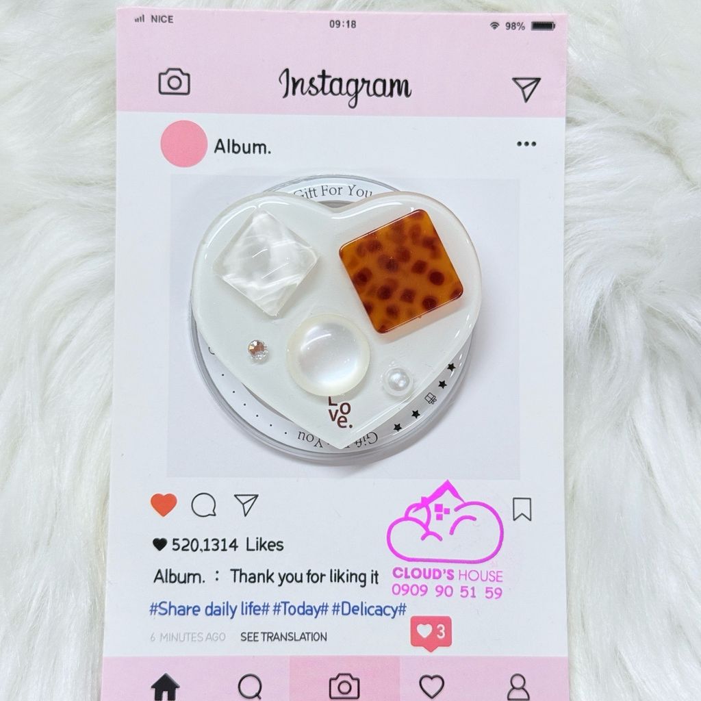 POPSOCKET Magsafe Nam Châm Hít Hình Trái Tim