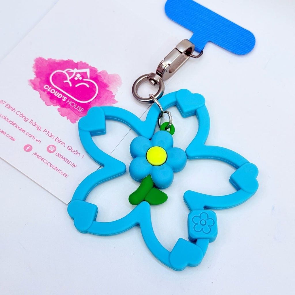 DÂY CHARM HOA Silicone R.E.P CaseTify CHỐNG BẨN kèm charm nhiều màu sắc