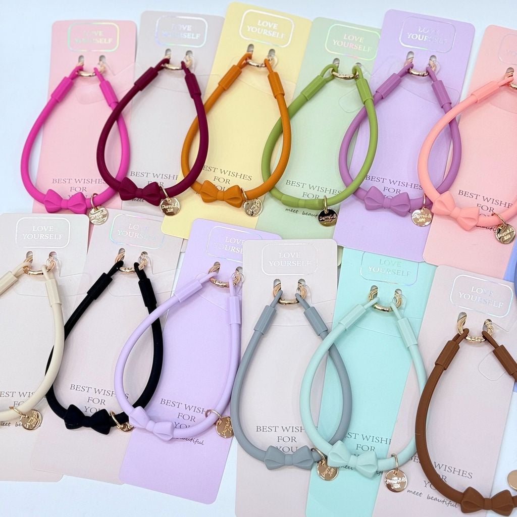 DÂY NƠ Silicone CHỐNG BẨN kèm charm