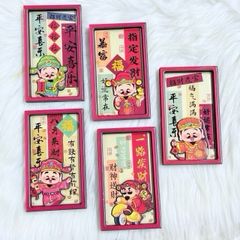 Magnet Trang Trí Tủ Lạnh Vuông Ông Thần Tài Thần Tài Tết ( 5 Mẫu)