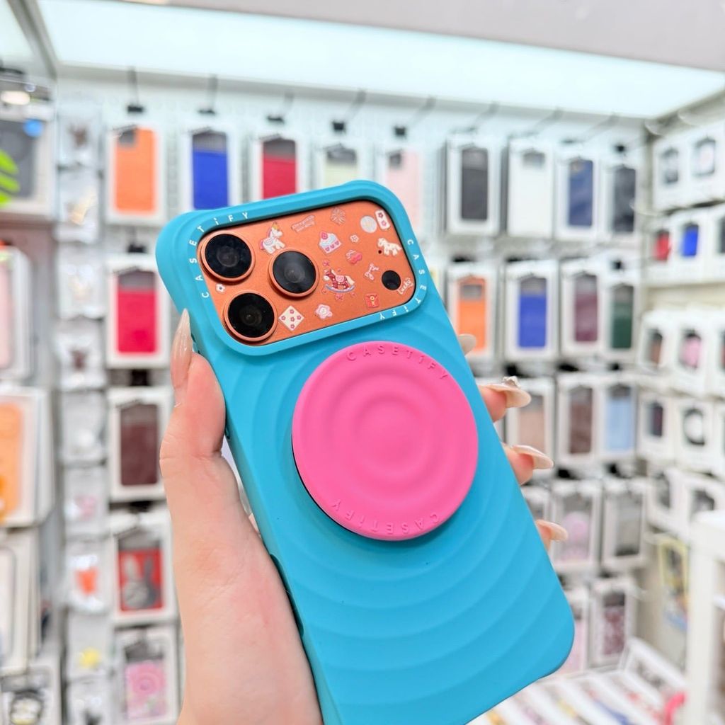 Case Ốp Điện thoại iPhone Casetify Ripple Case - Xanh Mint Blue Magsafe Basic iPhone 17/16/15Pro/Promax