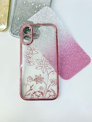 Case Ốp điện thoại iPhone TRong 2in1 Bling Bling Viền Xi iPhone 15/16/Plus