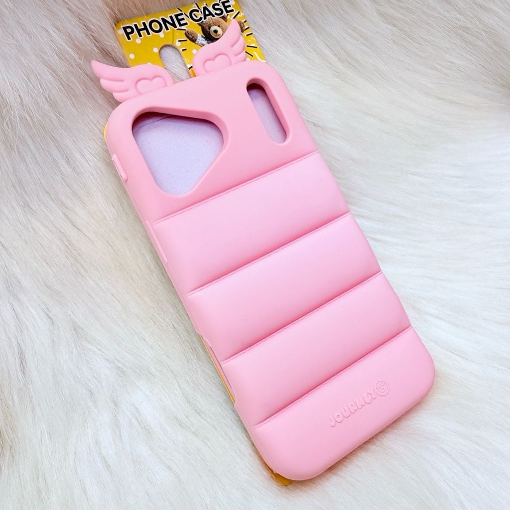 Case Ốp điện thoại iPhone CÁNH THIÊN THẦN Su dẻo 3D Nổi iPhone 12/13/14/15/16/17Plus/Pro/Promax - MÀU HỒNG
