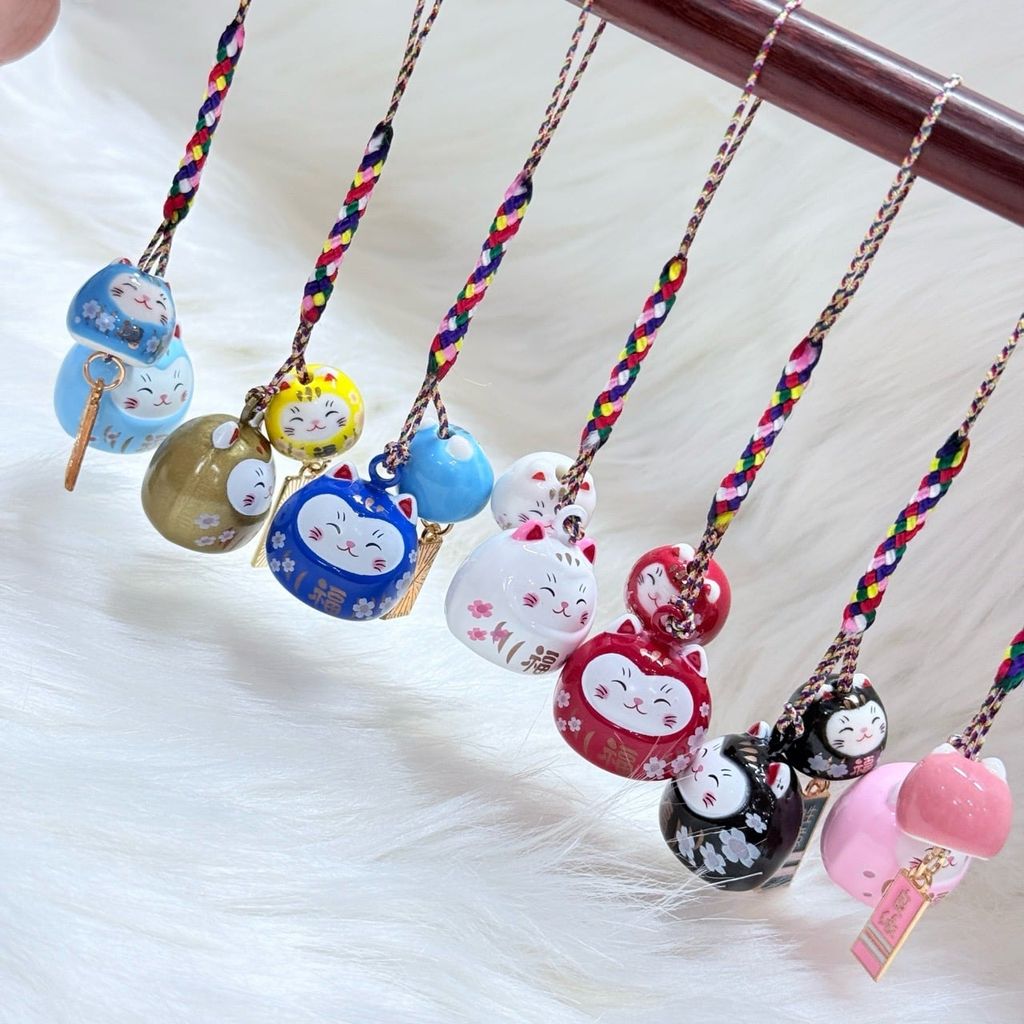 Móc Điện Thoại Mèo Lớn Mèo Nhỏ Móc Túi Phụ Kiện Đẹp nhiều màu (ánh hologram)