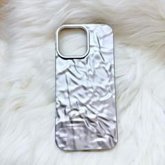 Case Ốp điện thoại iPhone Giả Vân Đá ÁNH MÀU BẠC iPhone 16/15/14/13/12/Pro/Promax