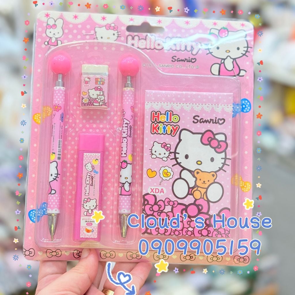 Bộ Đồ Dùng Học Tập Cho Bé Hello Kitty XDA-1099 (4 món)