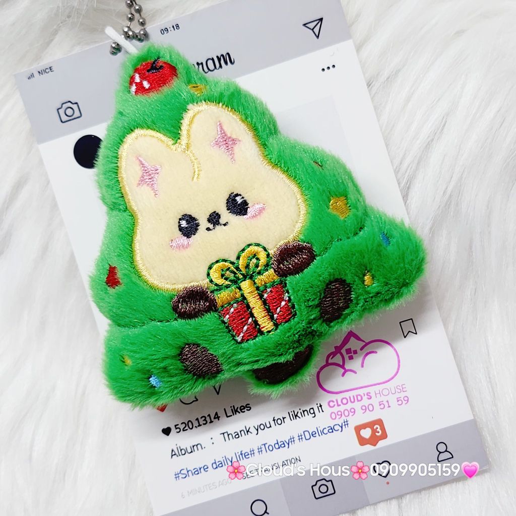 Móc Khóa Gấu Bông Giáng Sinh