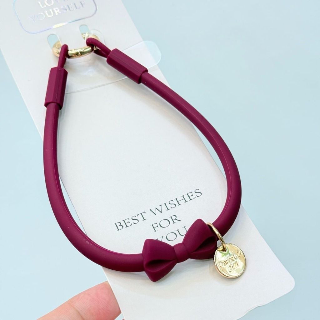 DÂY NƠ Silicone CHỐNG BẨN kèm charm